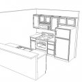 CAD Drawing Kitchen 703 E 12th St